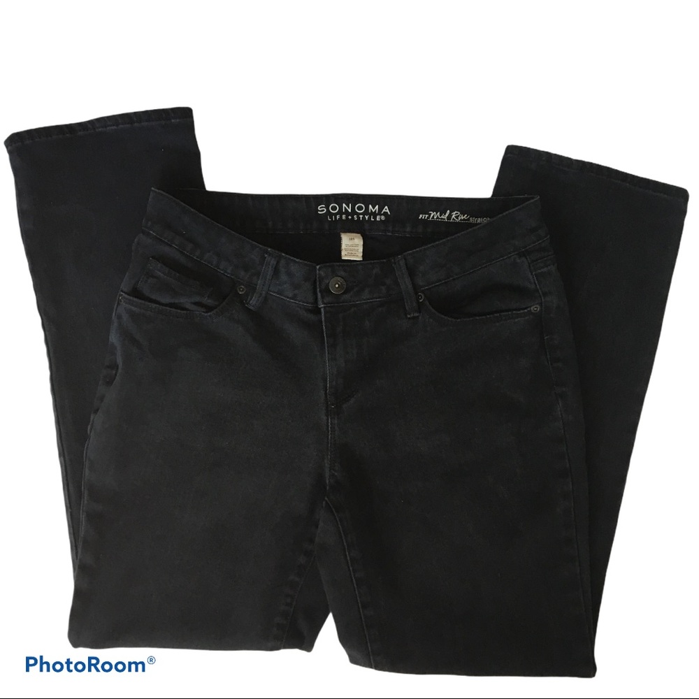 Sonoma Black Mid Rise Jeans